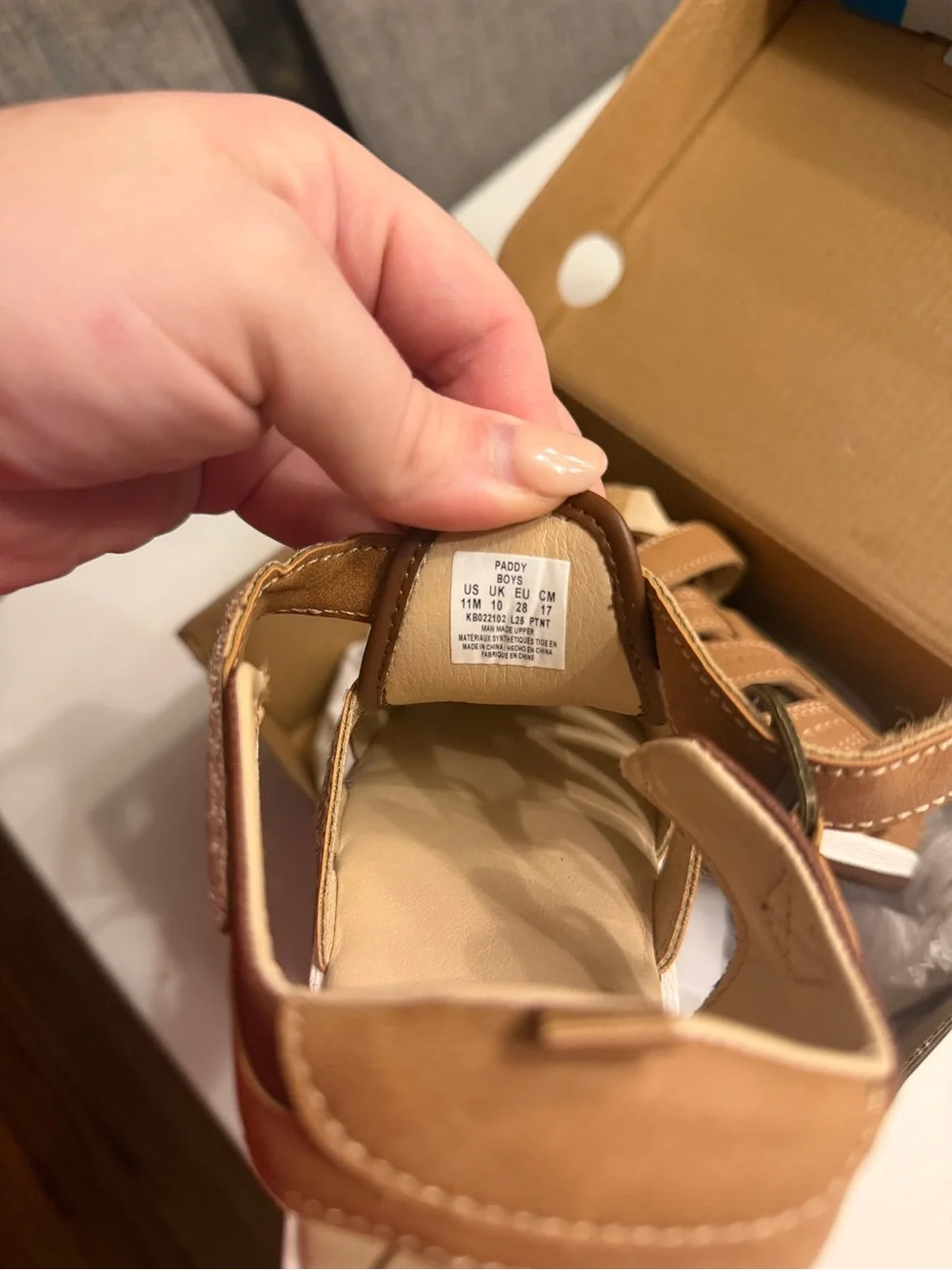 Stride Rite Tan Kids Fisherman Sandals - Picture 4 of 7